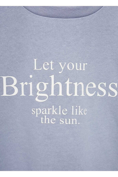 Desenli pamuklu sweatshirt - 3