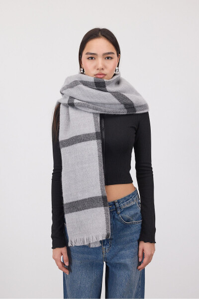 Desenli Şal ŞAL2021-A4-Gri - ADDAX