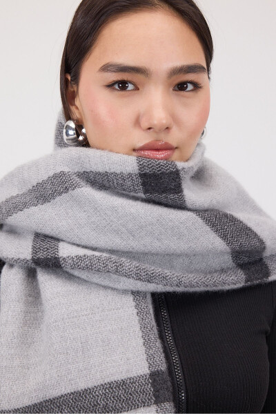 Desenli Şal ŞAL2021-A4-Gri - ADDAX (1)