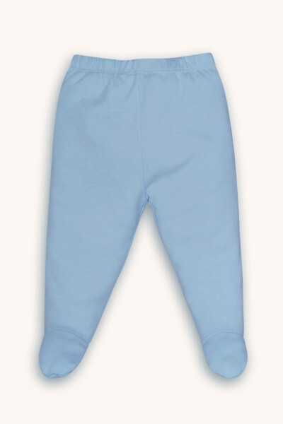 Desenli Şapkalı Çıtçıtlı Üst Ve Pantolon 3lü Takım-mavi - 3