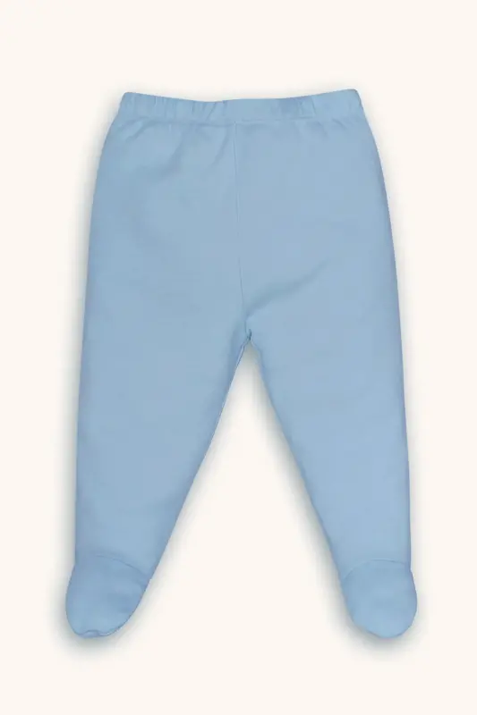 Desenli Şapkalı Çıtçıtlı Üst Ve Pantolon 3lü Takım - mavi - 3