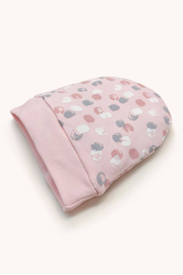 Desenli Şapkalı Çıtçıtlı Üst Ve Pantolon 3lü Takım-pembe - 5