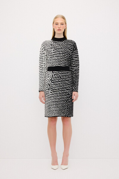 Desenli Triko Etek - 4