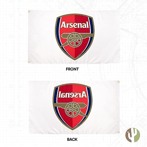 Desert Cactus Arsenal Flag FC Gunners Football Soccer 3x5 ft Banner - 2