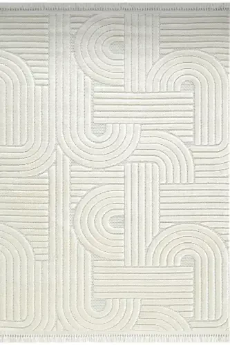 DESIGN 1090 CREAM Soft Texture Carpet Rug Living Room Kitchen Hallway Cut Runner Woven Machine Carpet-CREAM - 1