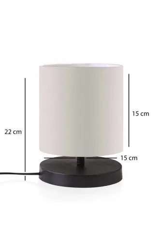 Design Abajur Mini Boy Krem Başlık-Krem pvc - 4