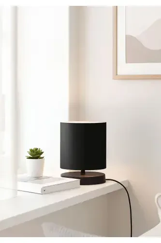 Design Lampshade Mini Size Black Fabric Head - 1