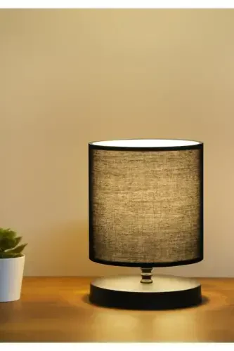 Design Lampshade Mini Size Black Fabric Head - HOMİNG (1)