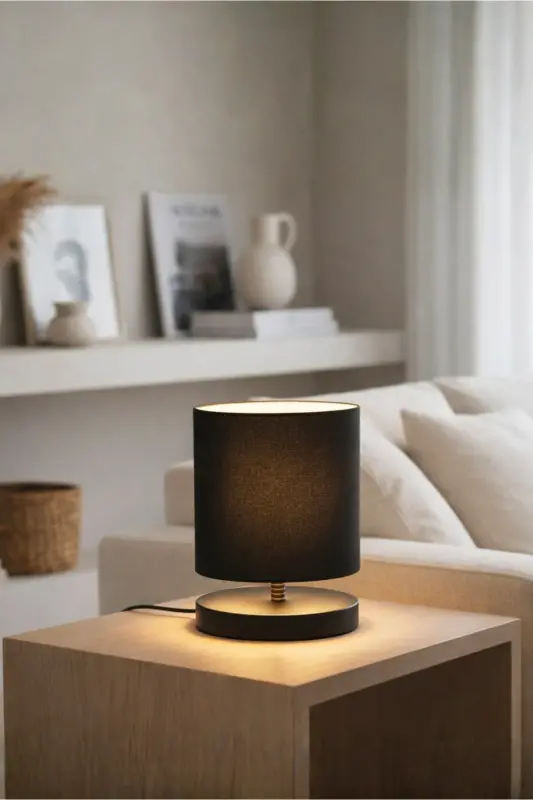 Design Lampshade Mini Size Black Fabric Head - 1