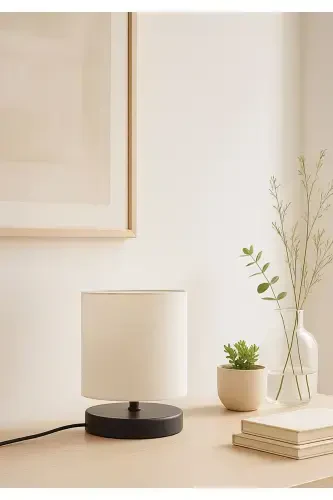 Design Lampshade Mini White Fabric Head - 1