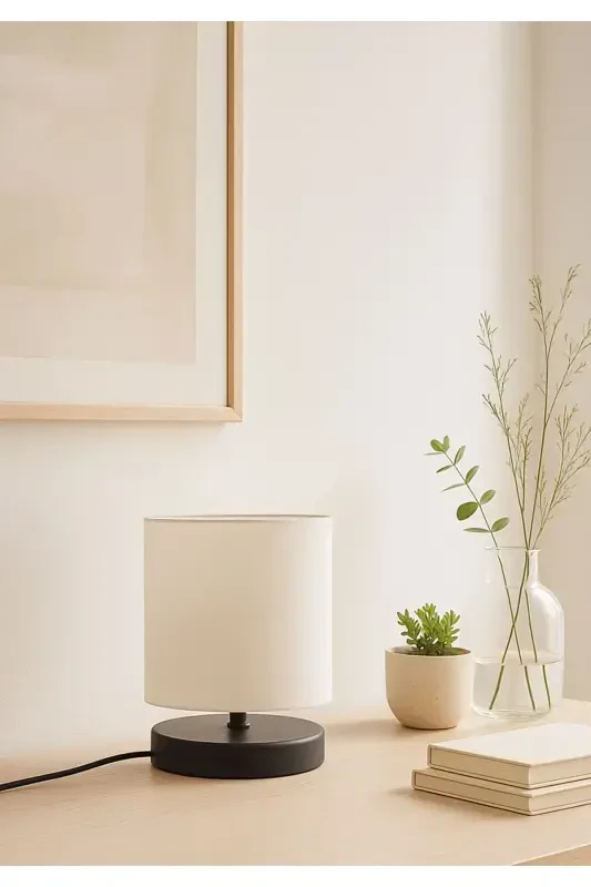 Design Lampshade Mini White Fabric Head - 1