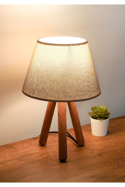 Design Wooden Kumbeji Fabric Shade Lamp Ayd-3171 - 2