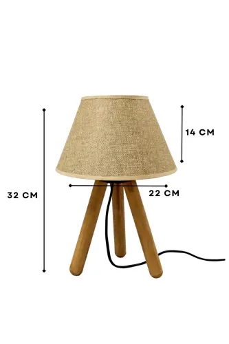 Design Wooden Kumbeji Fabric Shade Lamp Ayd-3171 - 3