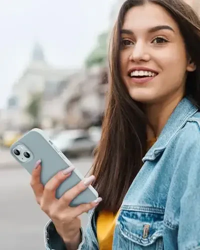 Designed for iPhone 15 Case, Silicone Phone Case [Military Grade Drop Protection] [Anti-Scratch Microfiber Lining] Silicone Ultra Slim Cover Shockproof Phone Cases 6.1 inch, Sky Blue - 7