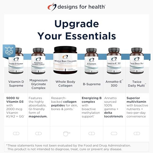 Designs for Health Vitamin D Supreme - Vitamin D 5000 IU va 2000mcg Vitamin K (MK4) Suyak, Yurak Sog'ligi va Immunitetni Qo'llab-quvvatlash uchun - GG Qo'shimchasi bilan Boyitilgan Vitamin D3 (60 Kapsula) - 1