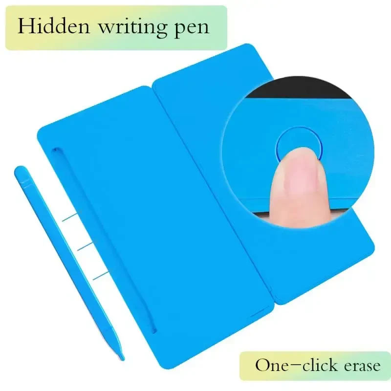 Desk Calculator, Desktop Small Calculators with Writing Notepad, Basic 4-Function Math Large Button Calculator, School Supplies for Kids, Middle/High School Students (Blue) - 5