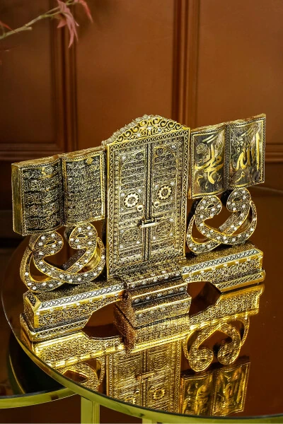 DESKTOP FIGURINE OBJECT DECOR VAV ALLAH MUHAMMAD AYAT - HAC UMRE HEDIYELIK (1)