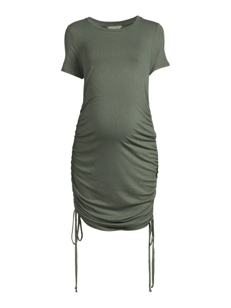 Destination Maternity Women's Ruched Bodycon Dress with Short Sleeves, Sizes S-2XL- - 3