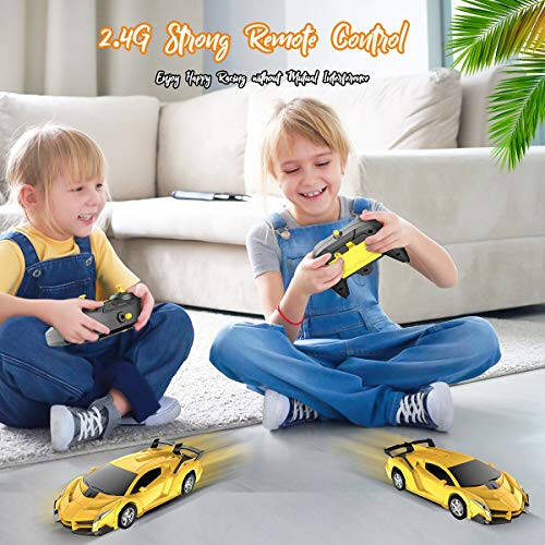 Desuccus Remote Control Car, Transform Robot RC Car for Kids, 2.4Ghz 1:18 Scale Model Racing Car with One-Button Deformation, 360°Drifting, Transforming Robot Car Toy Gift for Boys and Girls - 4