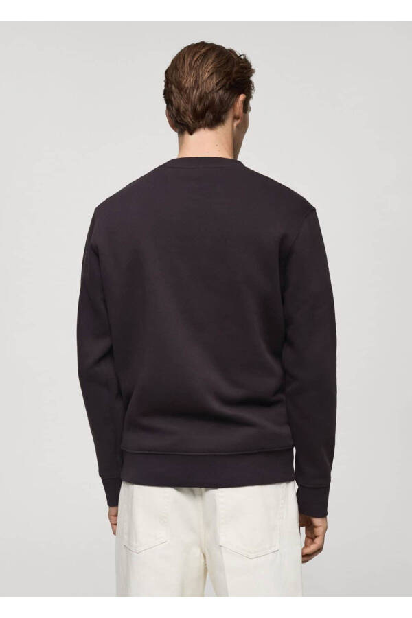 Detailed embroidered 100% cotton sweatshirt - 4