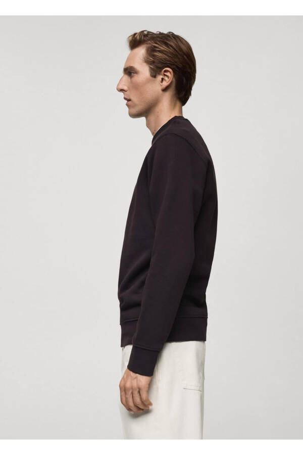 Detailed embroidered 100% cotton sweatshirt - 6