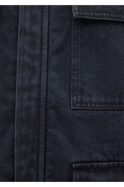 Detailed Grey Jacket, Loose Fit - 0110510-70088 - 7