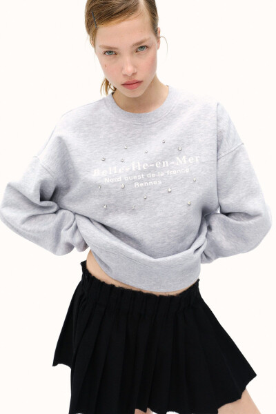 Detailed Oversize Sweatshirt - 1