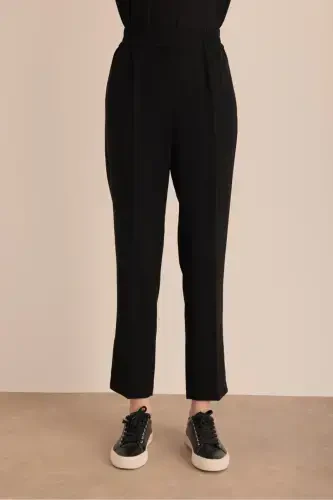 Detailed woven carrot pants with elastic waist - AKER (1)