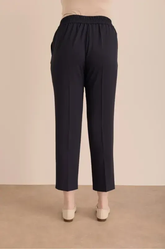 Детализированные тканые брюки-морковь с эластичной резинкой - 5