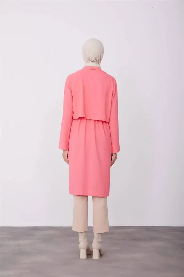 Детальная туника Aller 23k4710 темно-розовая - 5