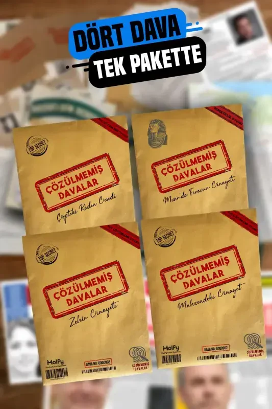 Детективная игра - Элиф Акман Фарук Кайя Пеями Яман Тутанхамон Фараон Детективная настольная игра 4 дела - 1