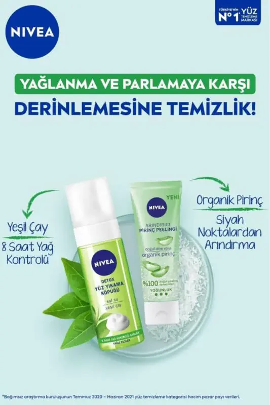 Detoks Yuz Yuvish Ko'piği 150ml, Yog'li Terilar Uchun, Teshiklarni Tozalovchi, Yashil Choy, 8 Soat Yog'ni Nazorat Qilish - 5