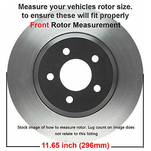 Detroit Axle - Chevrolet Malibu Cobalt Pontiac G5 G6 Saturn Aura uchun Tormoz to'plami almashtirish 11,65 dyuym oldingi va 10,63 dyuym orqa teshilgan va yivli Disk tormoz rotorlari Keramika tormoz prokladkalari - 5