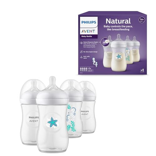 Детская бутылочка Philips Avent Natural с соской Natural Response, с дизайном моря, 270 мл, 4 шт., SCY903/68 - 8