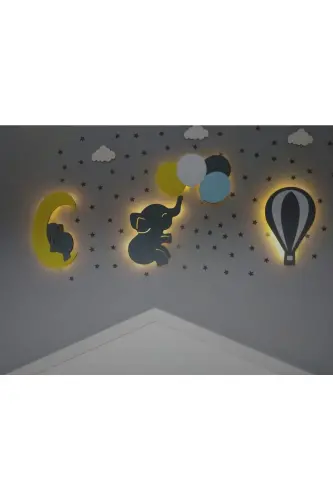 Детская деревянная декоративная подсветка для детской комнаты в подарок - 5