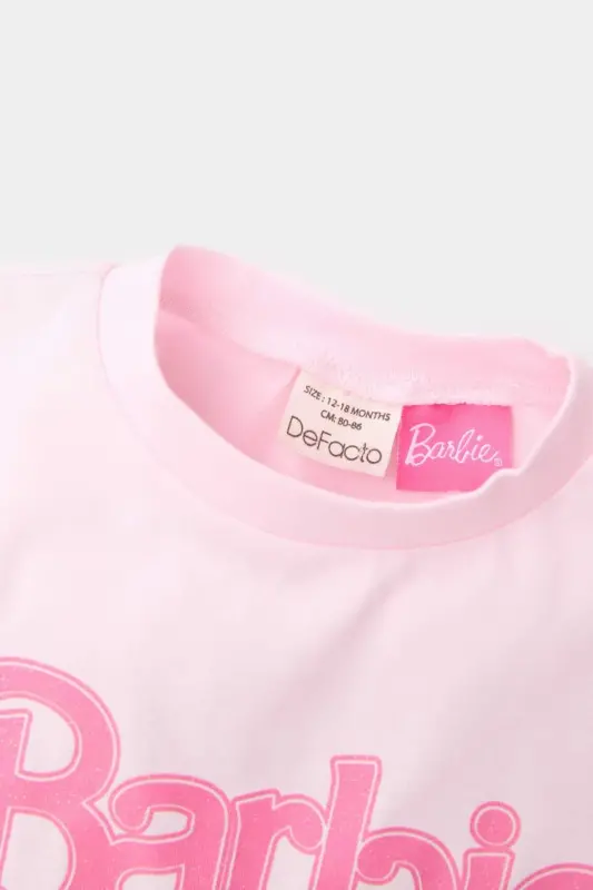 Детская футболка Barbie для девочки с круглым вырезом и короткими рукавами Е - 2