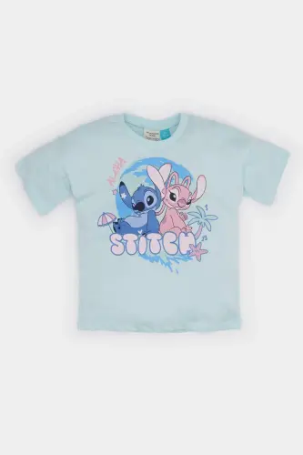Детская футболка Disney Lilo & Stitch с круглым вырезом и короткими рукавами E7120A525SM-синий - 1