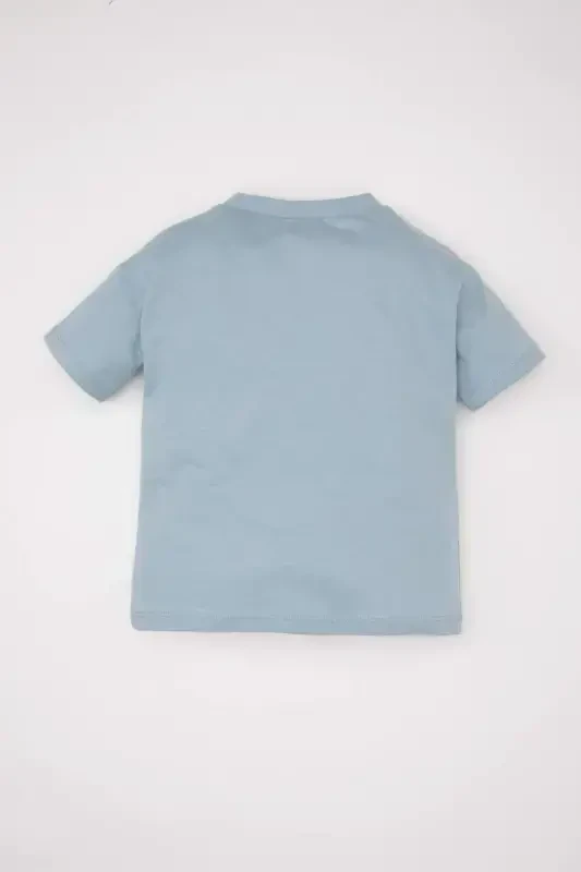 Детская футболка для мальчика с принтом на воротнике, короткий рукав C9371A524SM - 4