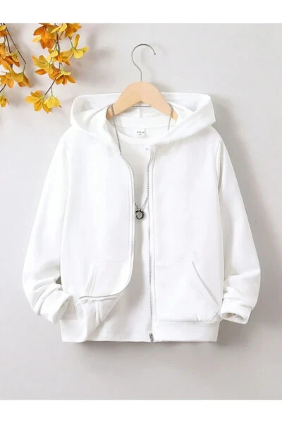 Детская куртка без рисунка на молнии - NPLSTORE