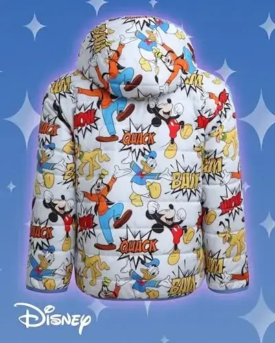 Детская куртка Disney – куртка с Микки Маусом на молнии с подкладкой из шерпа – двусторонняя теплая куртка из шерпа для мальчиков (3T-6) - 7