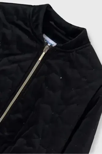 Детская куртка для девочек Черная 7473 - 3