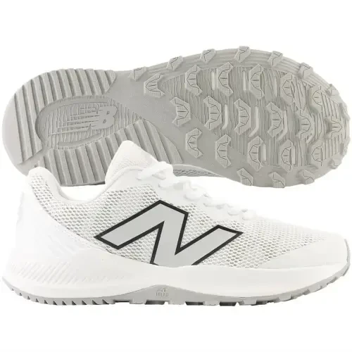 Детская спортивная обувь New Balance 4040V7 Turf Trainer Baseball для бейсбола. Бело-серая. Размер - 10,5K. - 1
