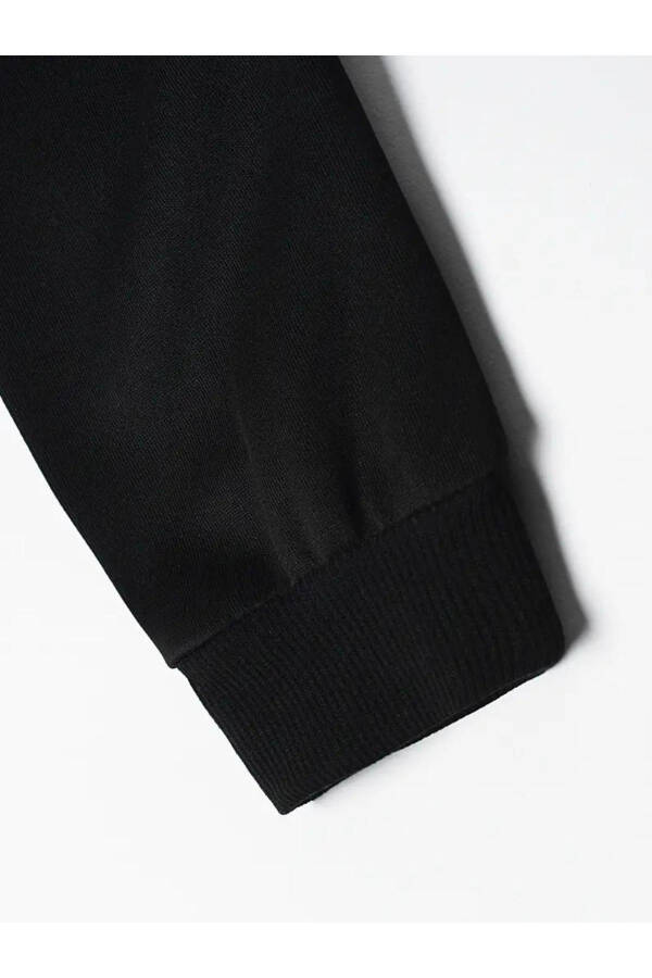 Детская толстовка с капюшоном для мальчиков и девочек с принтом черного и серого цвета на молнии - 13