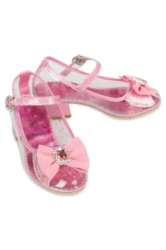 Детские балетки для девочек, размер 31-35, светло-розовые - 4