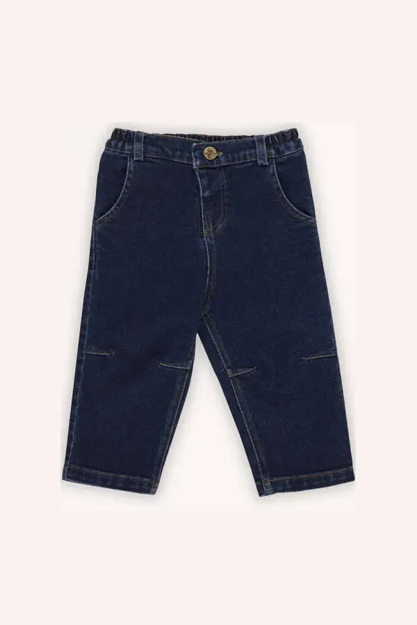 Детские джинсы цвета морской волны для мальчика - 1