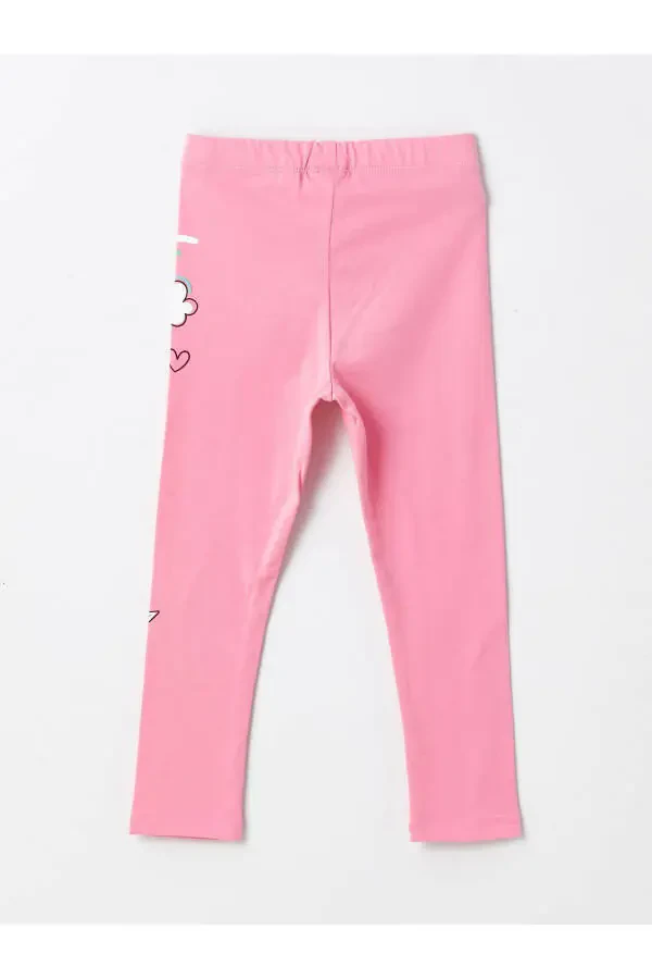 Детские леггинсы для девочек с эластичной талией и принтом (2 шт.) - 3