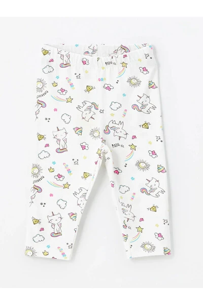 Детские леггинсы LCW с эластичной талией и принтом для девочек, 2 шт. - LC WAIKIKI (1)