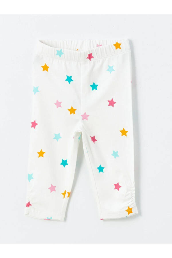 Детские леггинсы LCW с эластичной талией и принтом для девочек 2 шт. - 2