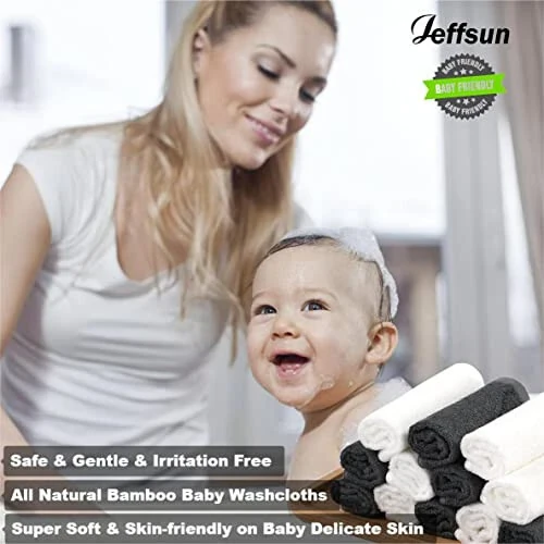 Детские мочалки 6 шт., 10x10 дюймов Небесно мягкие белые мочалки для лица и тела, Нежные и безопасные полотенца для лица для чувствительной кожи, Подарки для душа для новорожденных, детей младшего возраста и детей - 34