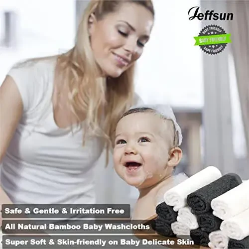 Детские мочалки 6 шт., 10x10 дюймов Небесно мягкие белые мочалки для лица и тела, Нежные и безопасные полотенца для лица для чувствительной кожи, Подарки для душа для новорожденных, детей младшего возраста и детей - 16